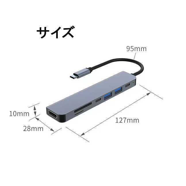 USB Type C ハブ 3.1プロトコル対応 PD充電(100w) SD microSDカードリーダー 4K HDMI USB3.0 アダプター USB変換 macbook ハブ mac typeｃ