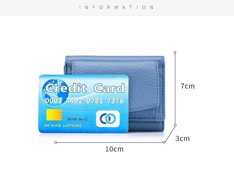 ミニ財布 レディース メンズ 本革 カードケース カードポケット ウォレット スキミング防止 小銭入れ コイン入れ 三つ折り 財布　ブラック