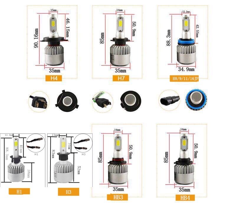 LEDヘッドライト　LEDフォグランプ　H4 HiLo H1/H3/H7/H8/H9/H11/H16JP/HB3/HB4 バルブ　白　ホワイト_画像4