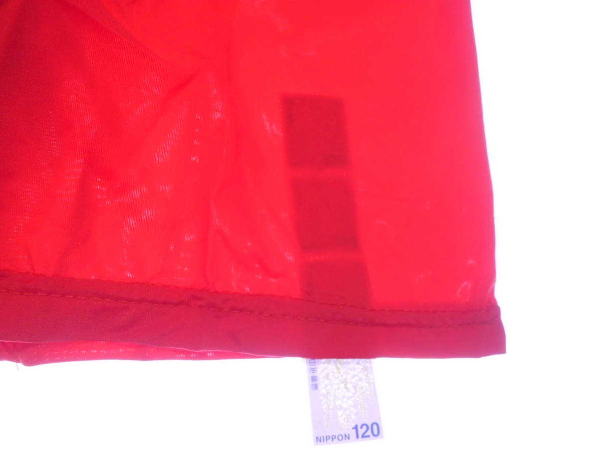 1分丈レギンスフィットネスボトムファスナークロッチ光沢強赤色スパンデックス高配合の画像3