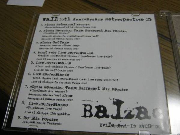 BALZAC バルザック/WALL:10th Anniversary会場CD zodiac shocker_画像3