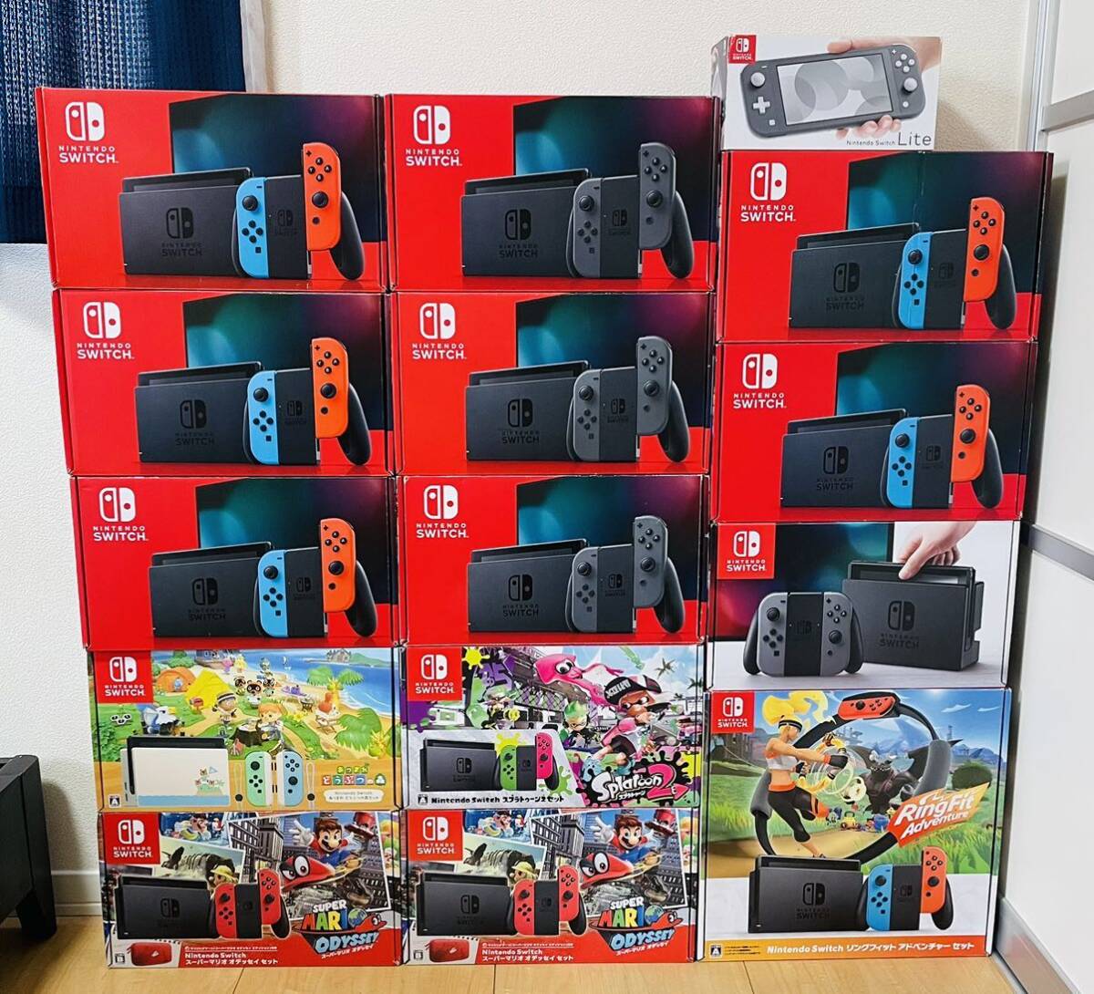 【準美品】Nintendo Switch ニンテンドースイッチ 本体 空箱 15個 非売品 検)結婚式 二次会 サプライズ 化粧箱 景品 ダミー ディスプレイ_画像1