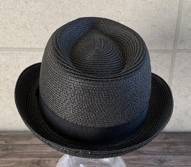 帽子 大きいサイズ ストロー 中折れ ハット ブレード BIGサイズ 折り畳み XL BIGサイズ ブラック 新品 ストローハット 新品_画像7