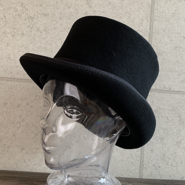 帽子 シルクハット トップハット TOPHAT ウール100% 秋冬 ハード 紳士帽 ブラック フェルトハット M 男女兼用 ブラック_画像5