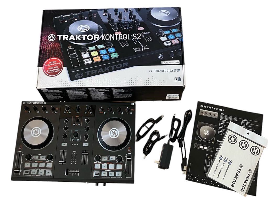 【通電確認済】 NATIVE INSTRUMENTS DJシステム TRAKTOR KONTROL Traktor S2 MK2 HW 2デッキ ジャンクの画像1