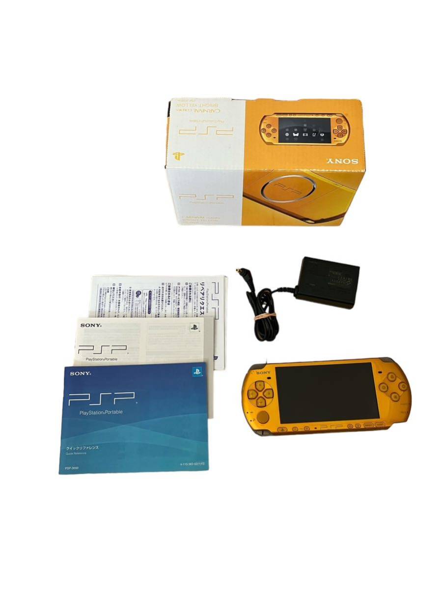 【動作確認済】 ソニー SONY PSP PSP-3000 BY ブライト・イエロー カーニバルカラー BRIGHT YELLOW