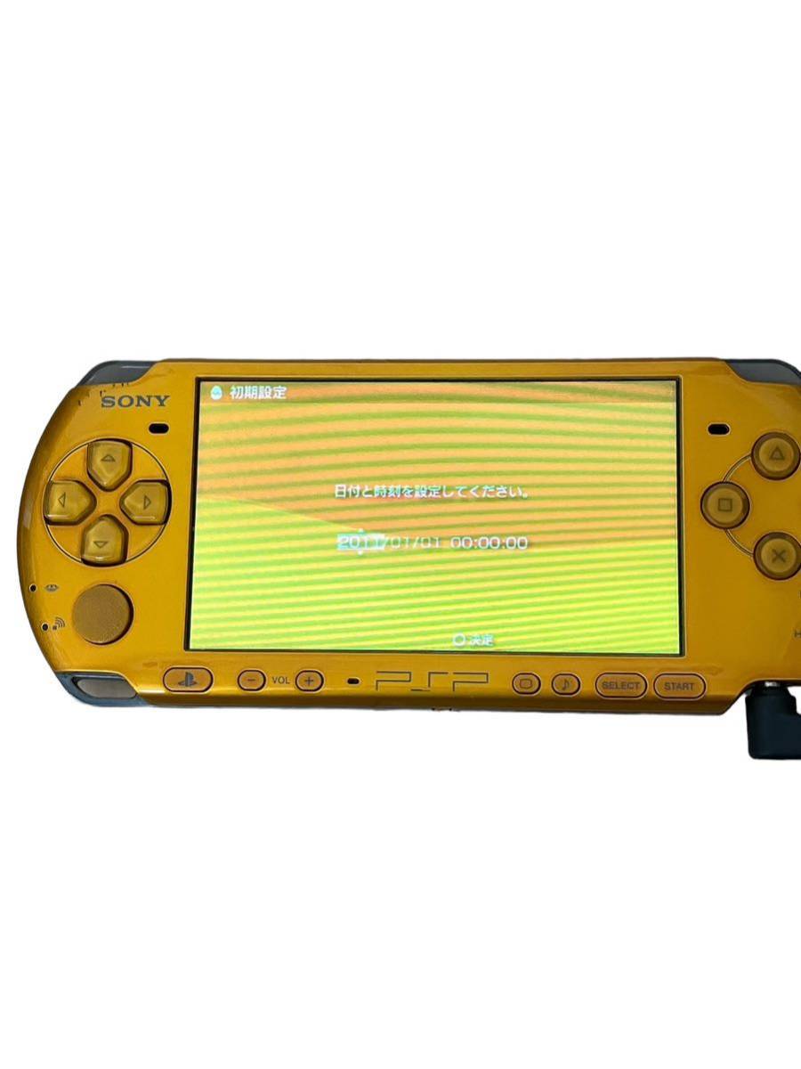 動作確認済】 ソニー SONY PSP PSP-3000 BY ブライト・イエロー
