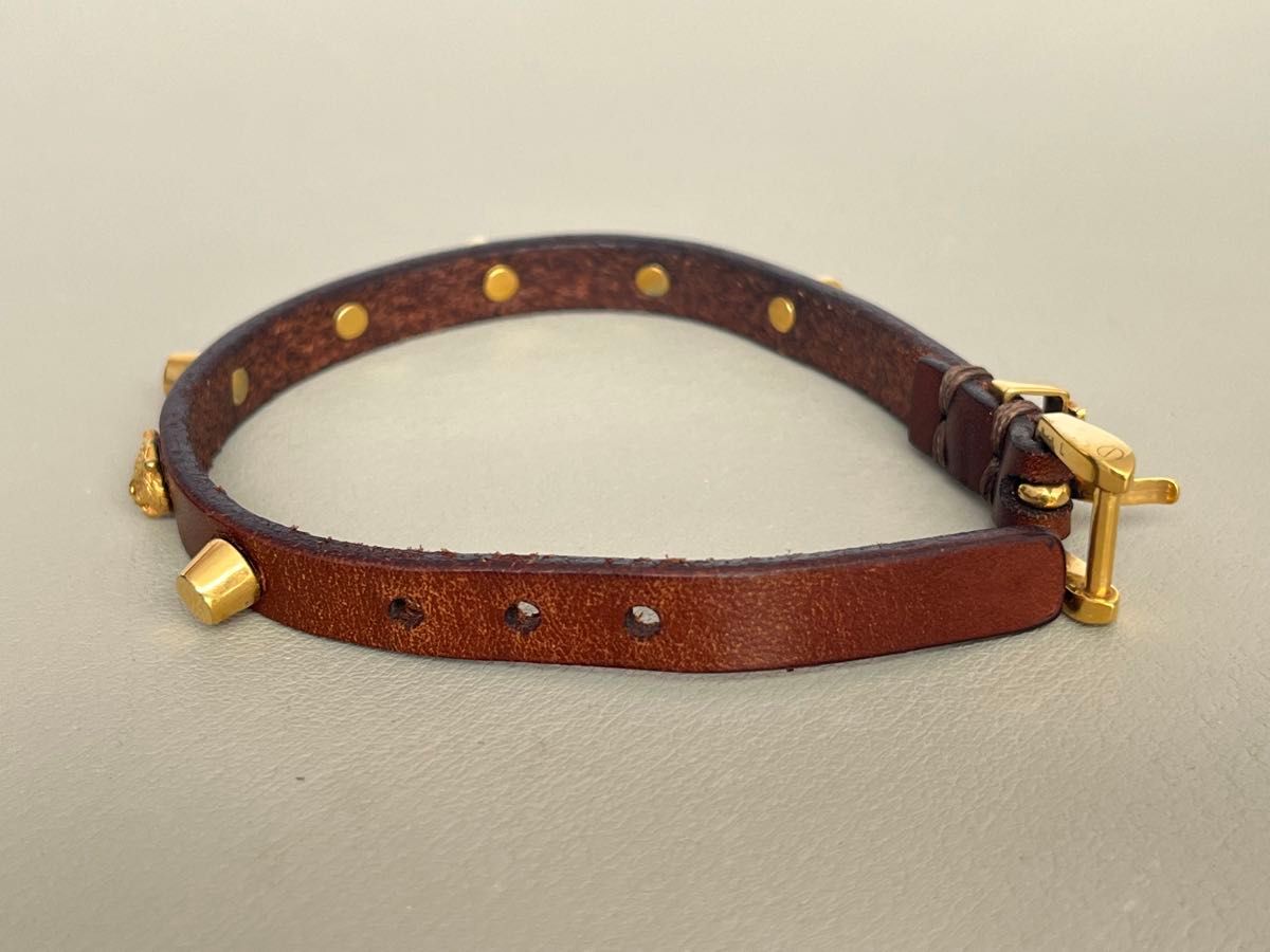 超美品 GUCCI グッチ キャット 本革レザー バングル 超美品 GUCCI グッチ キャット 本革レザー バングル
