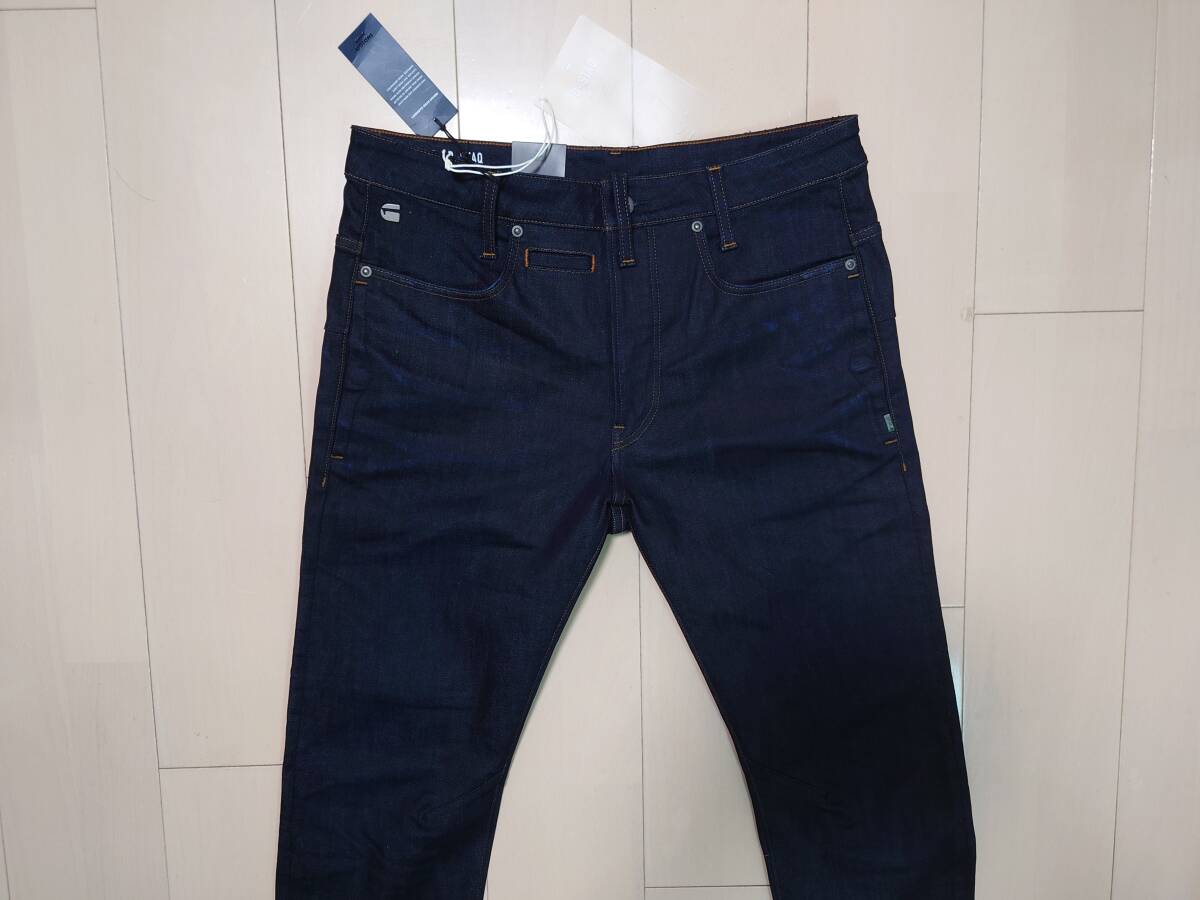 【初回出品・新品】G-STAR RAW♪D-STAQ 3D SUPER SLIM♪VISOR STRETCH DENIM♪DK AGED♪ジースター♪W31 L32♪D05385 7209 89_正面からの精悍な顔立ち♪