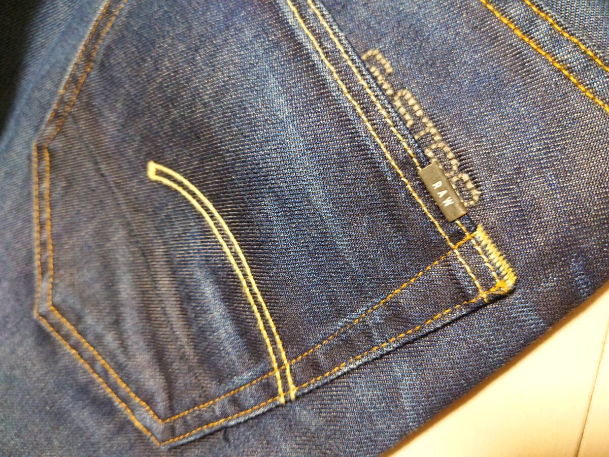 【新品放出】G-STAR RAW♪3301 STRAIGHT♪ジースター♪HYDRITE DENIM♪DK AGED♪W29 L32♪51002 4639 89_右BACKポケットのGSアーチと周辺DETAIL♪