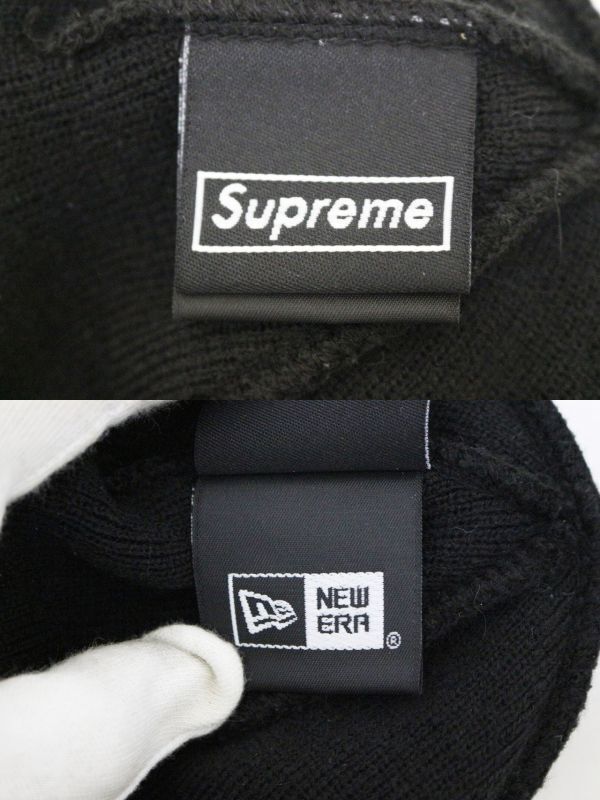 H781H 166 Supreme × New Era Cross Box Logo ニット帽 20AW 計2個セット 中古品_画像7