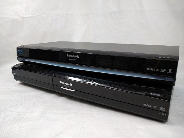 EM-102542 〔動作確認済み〕DVDレコーダー+BDレコーダー 2台セット [DMR-XP12] [DMR-BW780] (パナソニック Panasonic) 中古_ターンテーブルは付属致しません。