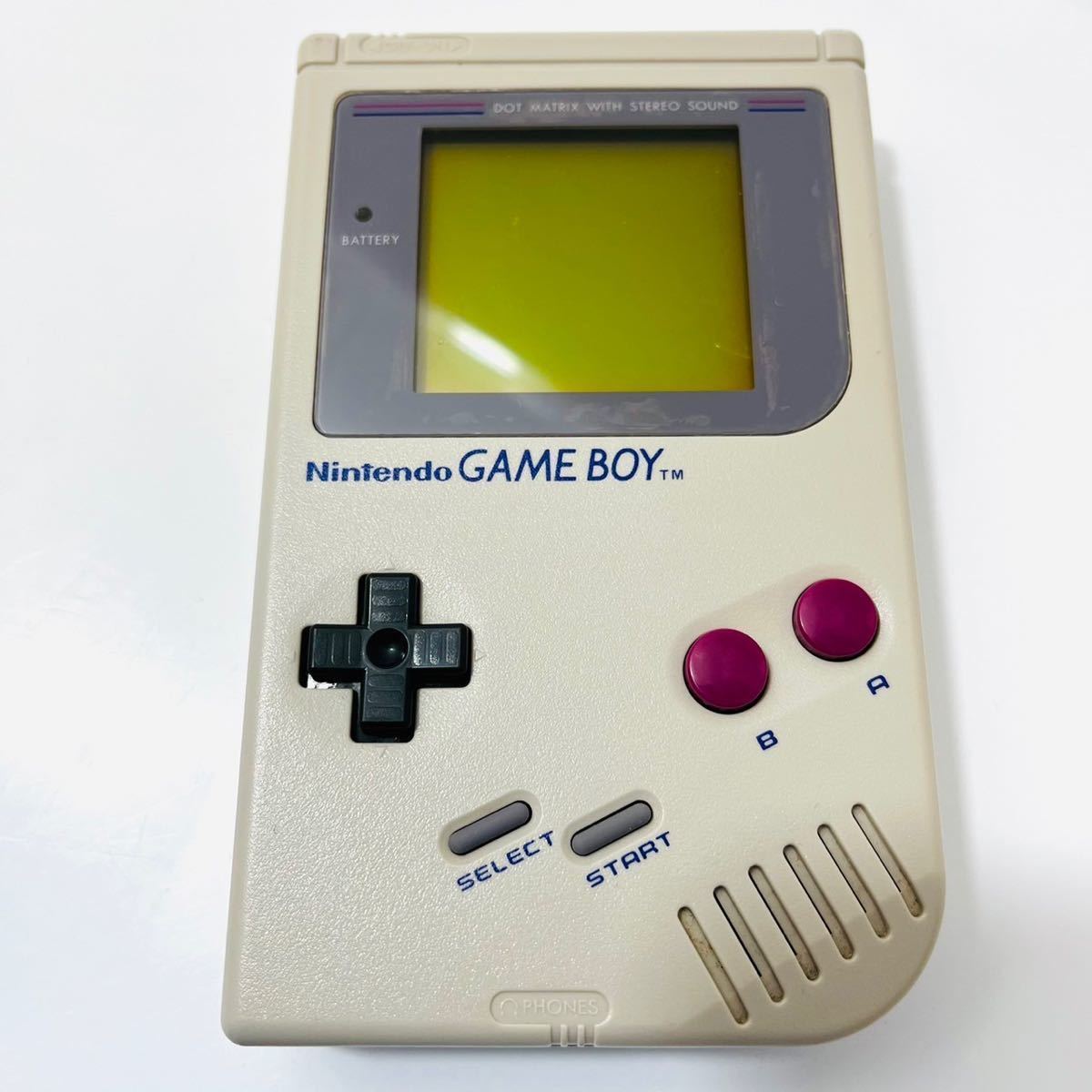 Nintendo 任天堂 初代 ゲームボーイ GAMEBOY ニンテンドー 本体 充電器付き 取説付き 取扱説明書付きの画像2