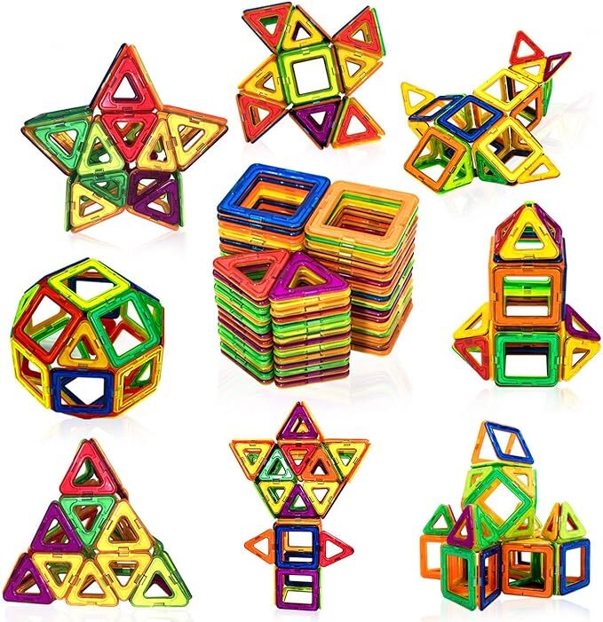 BIGサイズ50個 マグネットブロック 子供の想像力・思考力を高める知育玩具 子供から大人まで夢中になれる 磁石ブロック 知育玩具_画像3