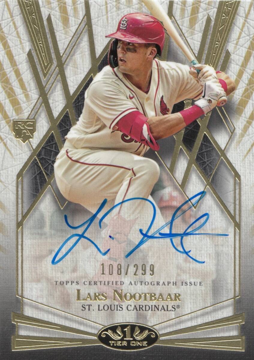 【ラーズ・ヌートバー】ルーキー 直筆サインカード 299枚限定 2022 TOPPS TIER ONE LARS NOOTBAAR AUTO #検索 BBM EPOCH エポック_画像1