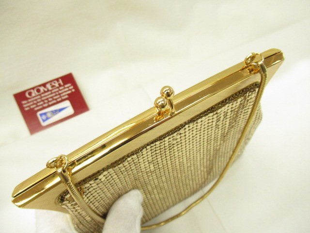 GLOMESH Glo mesh exterior as good as new meta ruby z made of metal handbag party bag Gold * cat pohs possibility *o0074