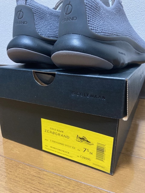 新品 箱付 COLE HAAN コールハーン 3 ZEROGRAND STCLT OX 25.5cm IRONSTONE ゼログランド スティッチライト オックスフォード 7.5 グレーの画像10