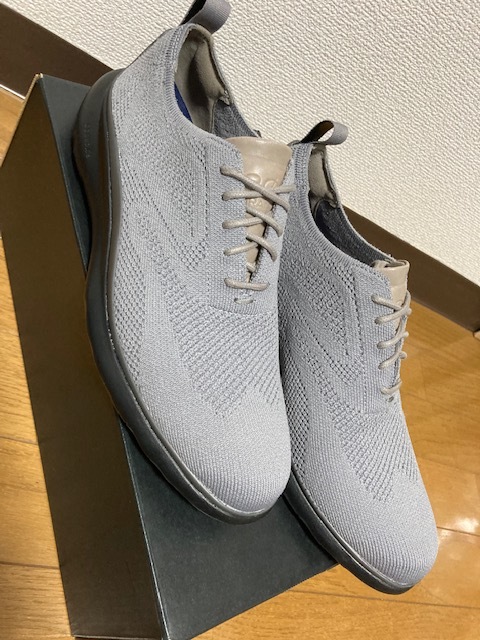 新品 箱付 COLE HAAN コールハーン 3 ZEROGRAND STCLT OX 25.5cm IRONSTONE ゼログランド スティッチライト オックスフォード 7.5 グレーの画像2