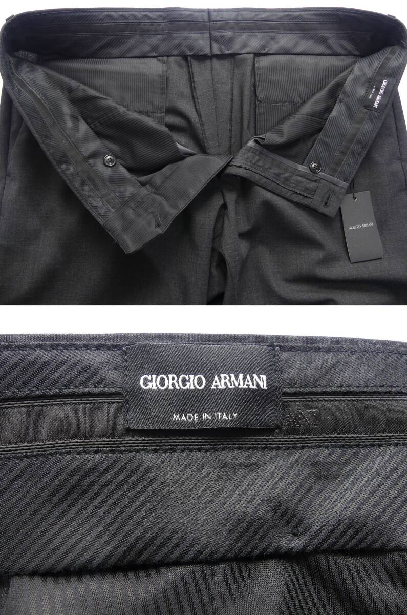 通年物142,000円新品GIORGIO ARMANI★質の良さが仕事パフォーマンスを向上させる定番のジョルジオスラックス【56＝40インチ】_画像7