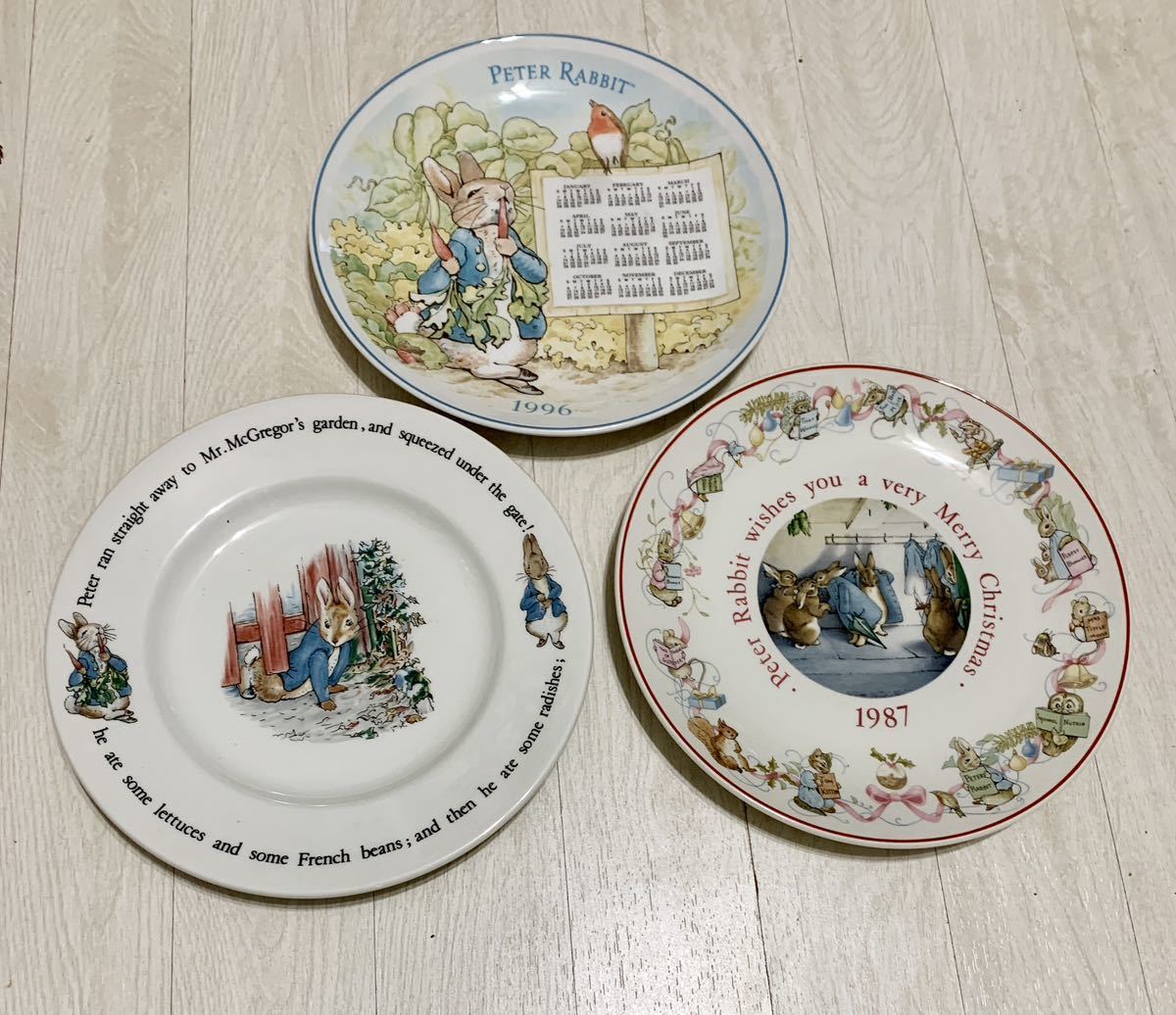 ピーターラビット ウェッジウッド WEDGWOOD プレート PETER RABBIT プレート3種　箱付き