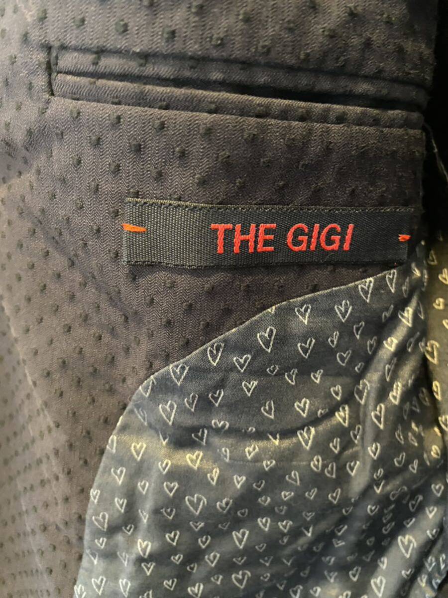 THE GIGI セットアップ スーツ 春夏48 ネイビー 紺 イタリア製 made in Italy 古着 USED 中古テーラードジャケット パンツの画像5