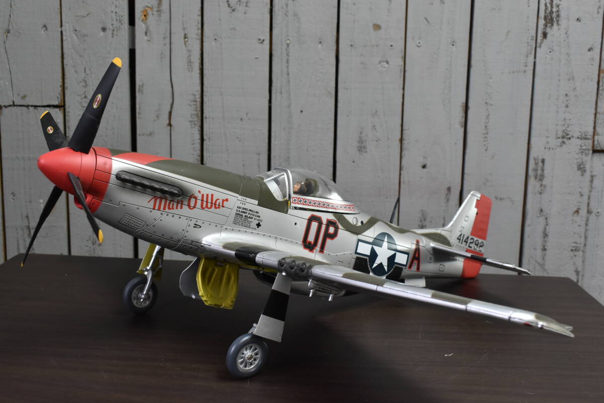 【国内即発送】 Yahoo!オークション 組立 TAIL RED Mustang P-51 18 1 Qm294 - アメリカ