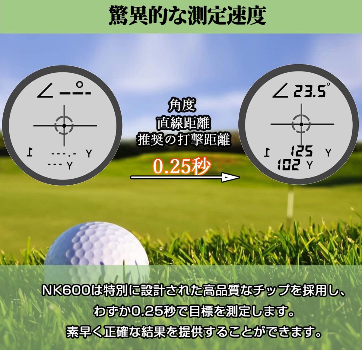 ゴルフ用レーザー距離計 型番：NKG-W