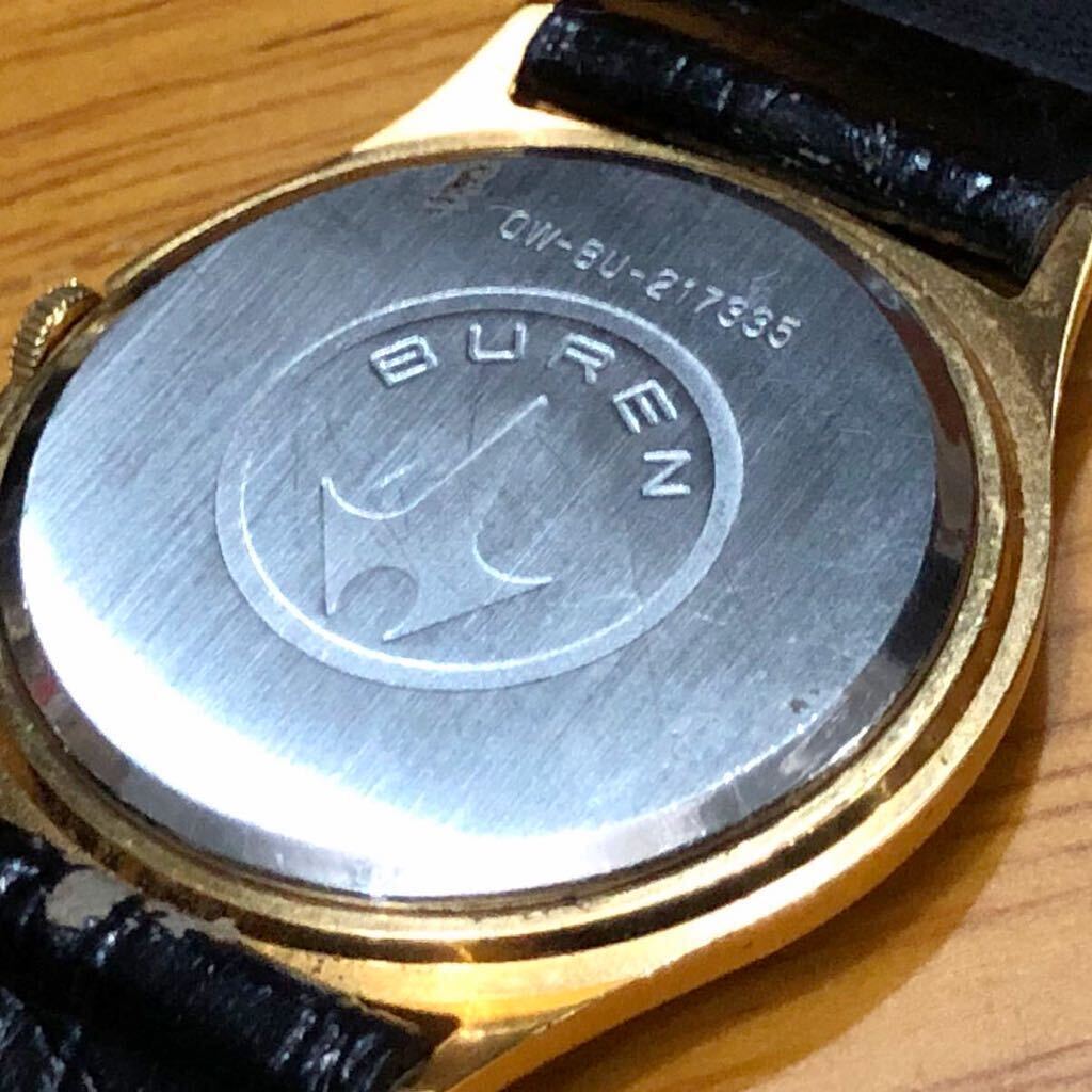 【即決/送料無料】 BUREN vintage watch quartz ビューレン ビンテージウォッチ クォーツ ゴールドカラー 中古腕時計 _画像6