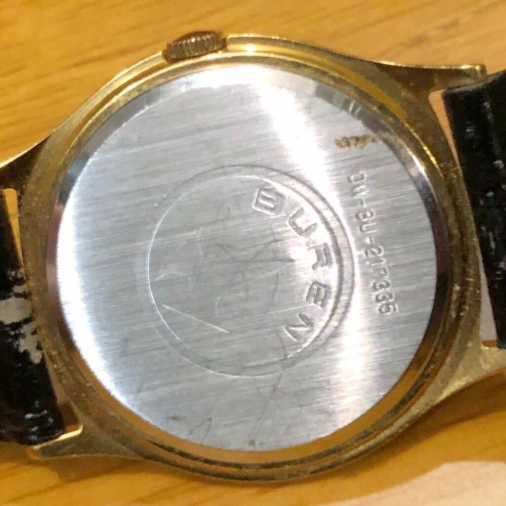 【即決/送料無料】 BUREN vintage watch quartz ビューレン ビンテージウォッチ クォーツ ゴールドカラー 中古腕時計 _画像7