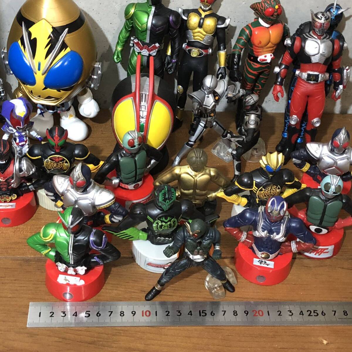 【即決】 仮面ライダーフィギュア46個セットまとめ売り コズミックステイツ ソフビ人形 胸像フィギュア 中古 MASKED RIDER Kamen  Rider