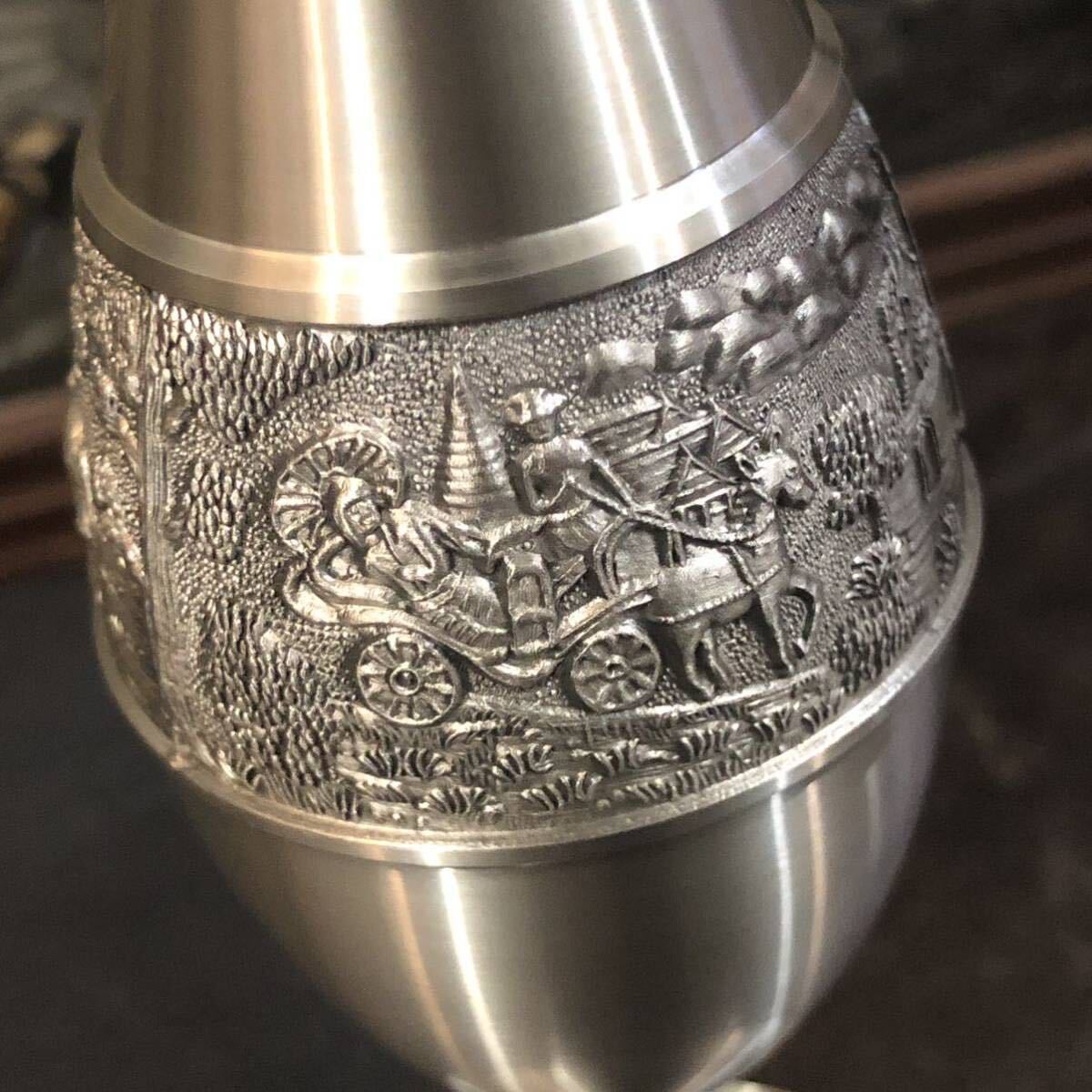 【即決/送料無料】 ORIENTAL PEWTER Flower Vase オリエンタルピューター ピューター製花瓶 一輪挿し フラワーベース インテリア_画像2