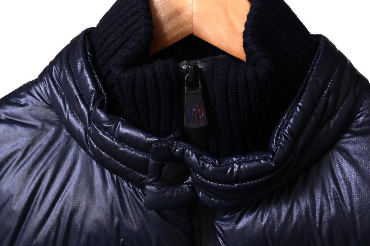 １円スタート わけあり モンクレールグルノーブル ジップアップパーカー ネービー サイズＭ MONCLER GRENOBLE down 9B000 05 M1121 771の画像7