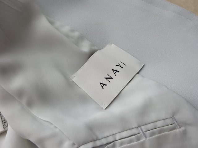 ANAYI　アナイ　トリアセテートサテンクルー　ジャケット　スーツ　36　サテンタイトスカート　セット_画像5