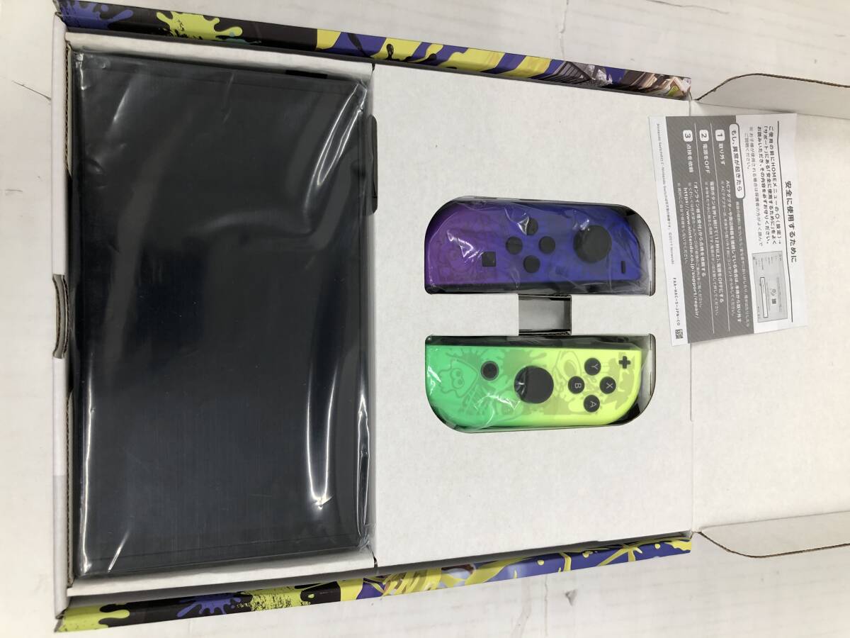 062K1795★Nintendo Switch スプラトゥーン3エディション ニンテンドースイッチ 本体 有機ELモデル 任天堂 ハード_画像3