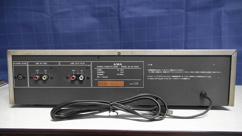 AIWA ステレオカセットデッキ AD-F60M 中古ジャンク品_画像3