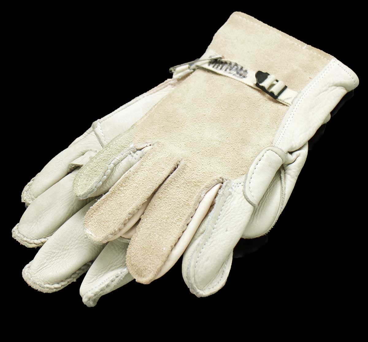 *10 the US armed forces suede × leather glove ivory 3* gloves original leather military U.S.ARMYlape ring Old camp .. fire BBQ