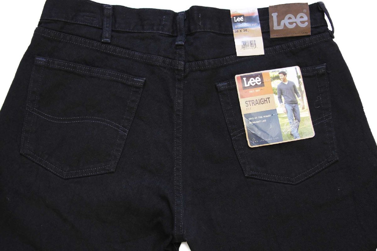  неиспользуемый товар * Mexico производства Lee Lee 200 черный Denim брюки w36 L30* джинсы распорка широкий большой размер 