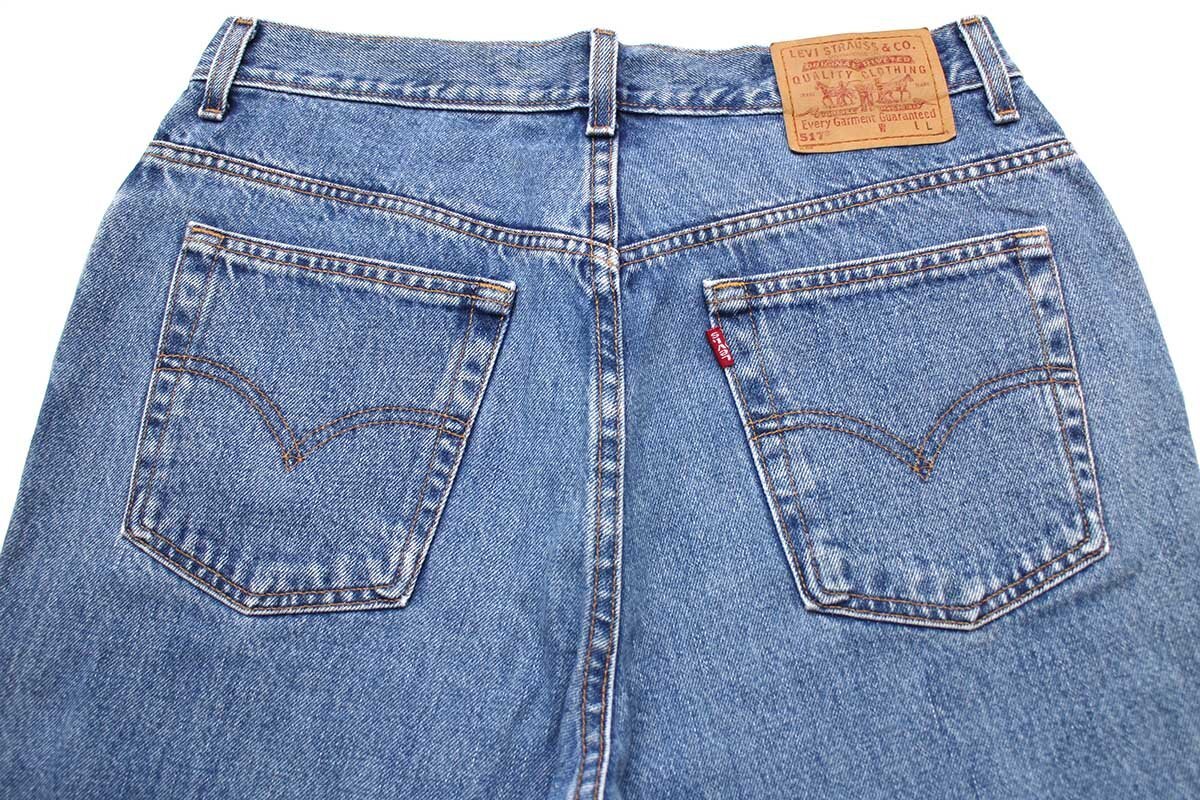 ★00s メキシコ製 Levi'sリーバイス 517 デニムパンツ 15 JR.L★SDP586 ブーツカット フレア オールド ジーンズ ストーンウォッシュ_画像5