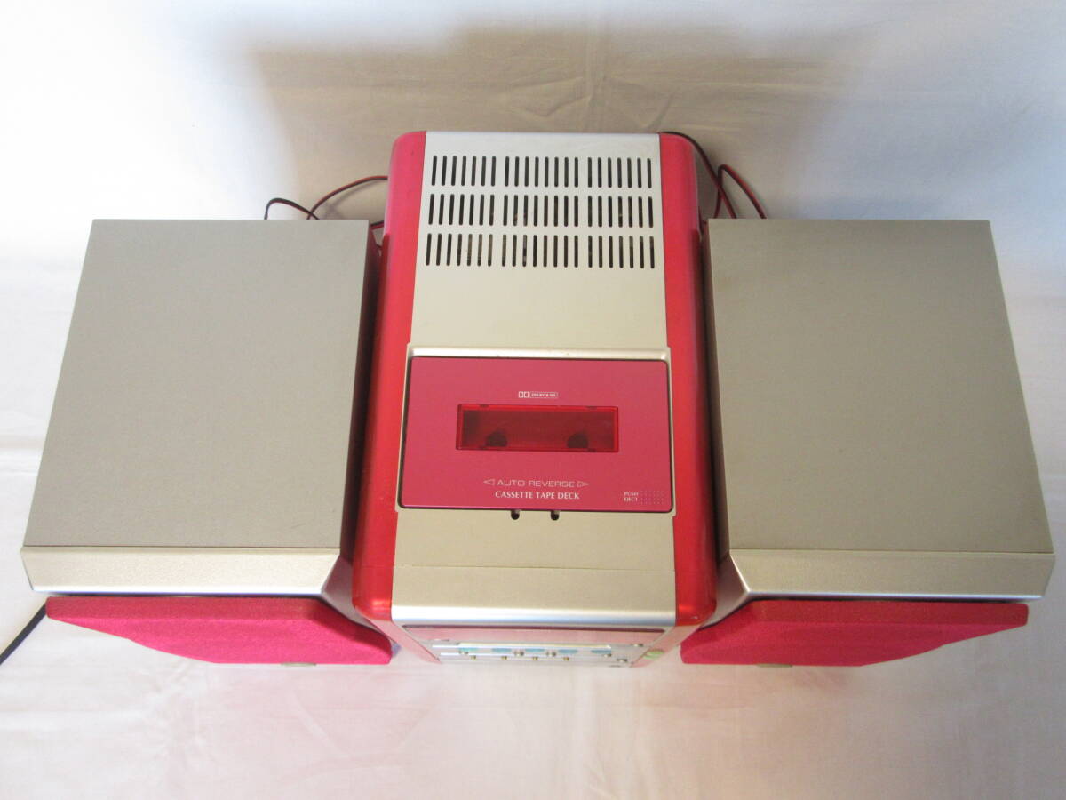 [ prompt decision price ]DENON Denon [ system player CD/MD/ cassette / radio ]D-M2 pink color ( operation defect junk )