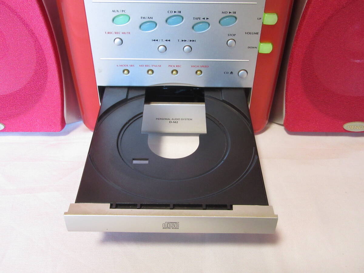 [ prompt decision price ]DENON Denon [ system player CD/MD/ cassette / radio ]D-M2 pink color ( operation defect junk )
