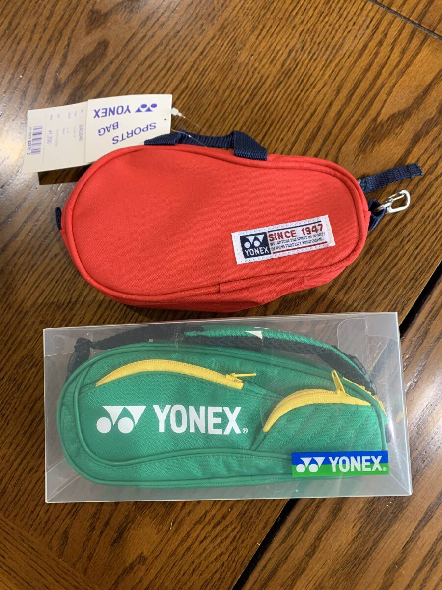 YONEX miniature racket bag Yonex tennis rucksack pen case pen pouch kalabina case key holder 2 kind set 