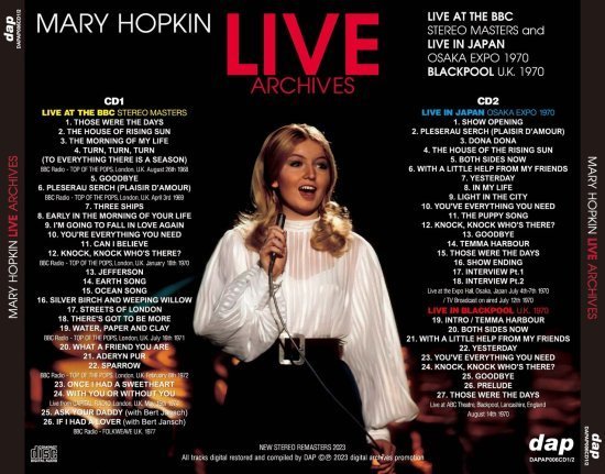 MARY HOPKIN / LIVE ARCHIVES (2CD)　メリーホプキン BEATLES_画像2