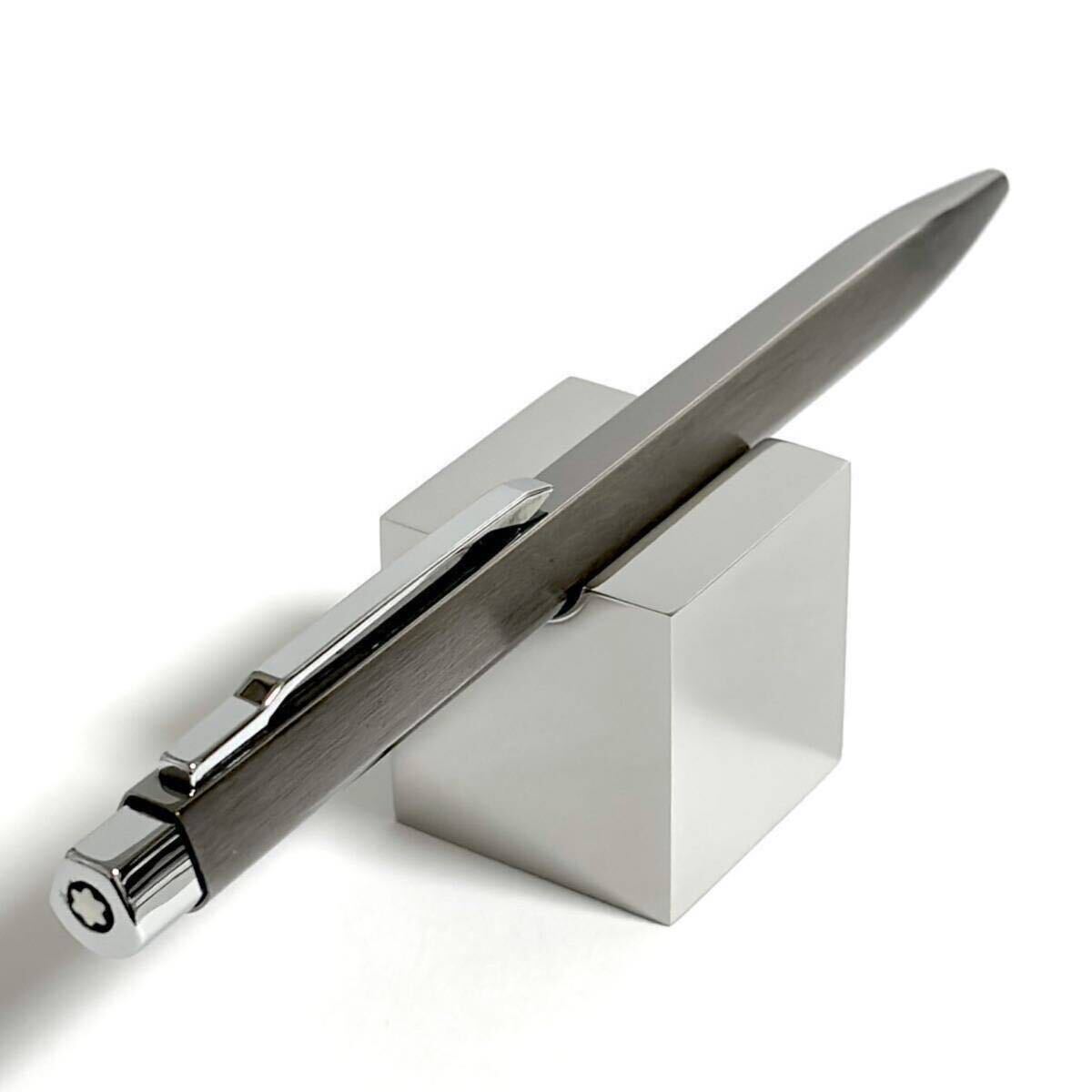 【美品】モンブラン レオナルド ボールペン No.20220 スタニウム仕上 / montblanc Leonard ballpoint pen stanium plate