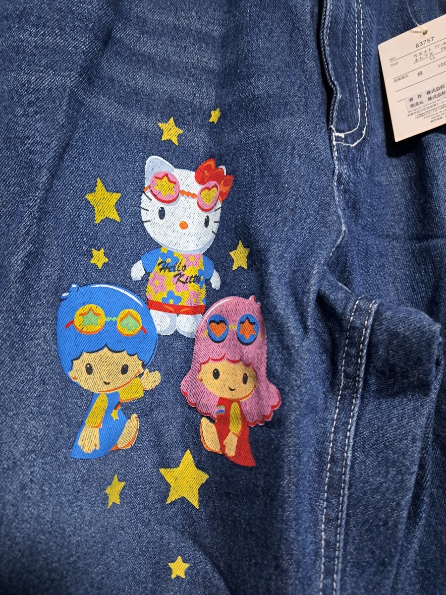 SANRIO LICENSE ジーンズ パンツ LL レディース ディズニー キティ デニムパンツ ボトムス 古着_画像6