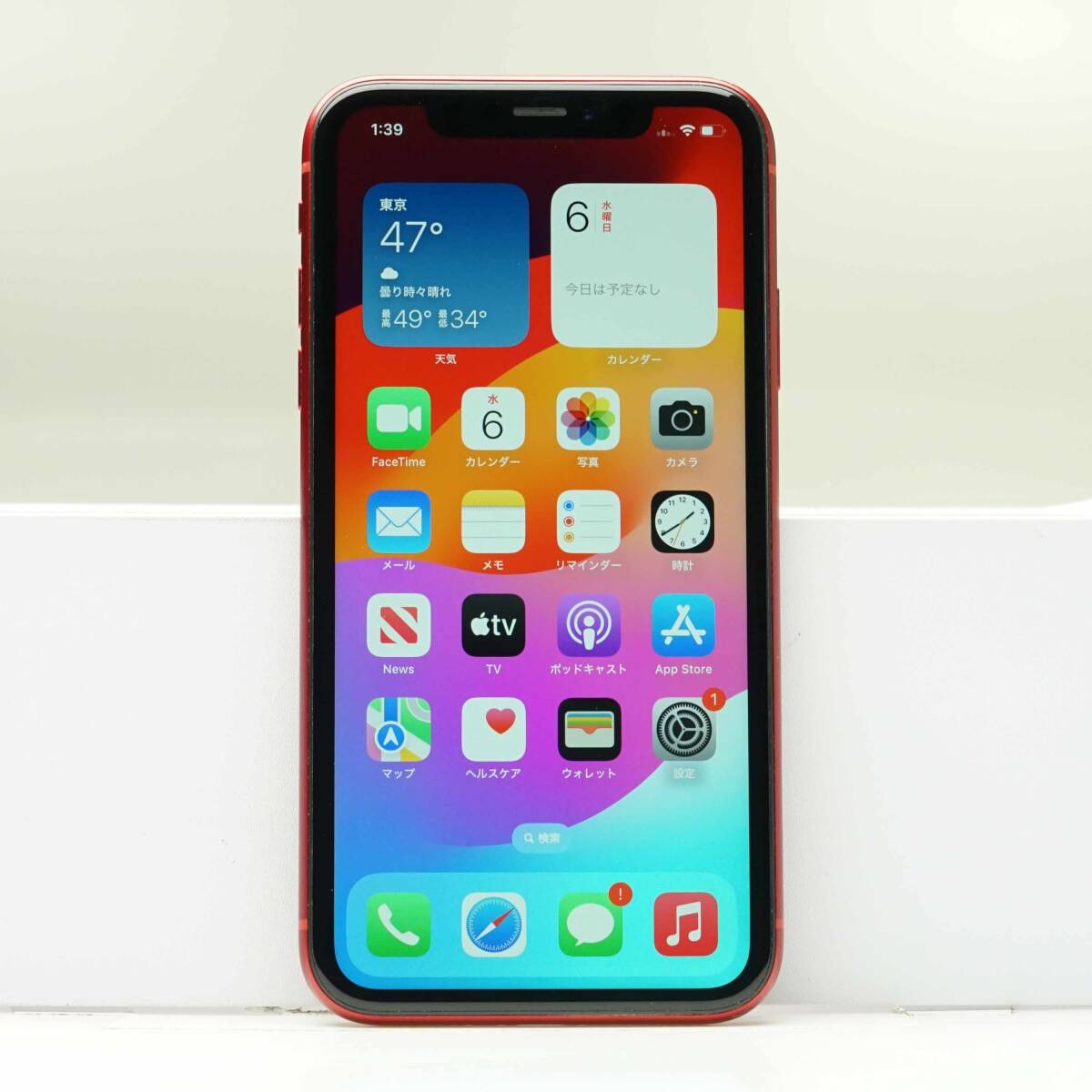 iPhone XR 64GB レッド SIMフリー 訳あり品 ジャンク 中古本体