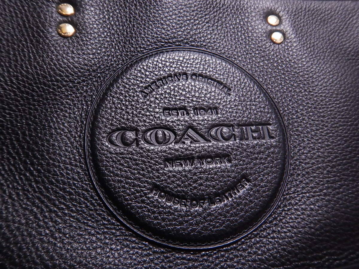 極美品■COACH コーチ デンプシー キャリオール ウィズ パッチ 2WAY ハンドバッグ ショルダーバッグ レザー C2004 ブラック 黒■_画像4