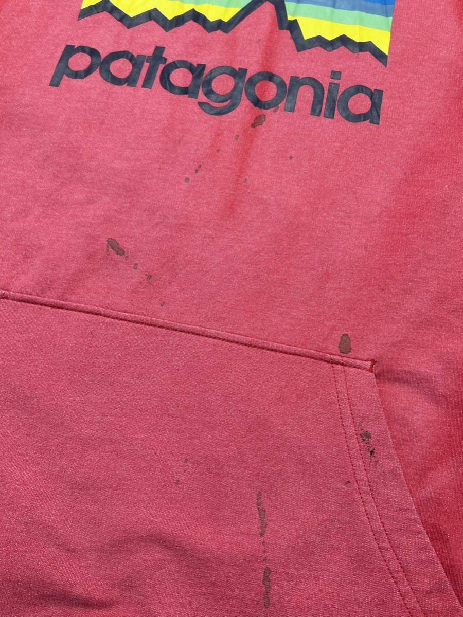 Patagonia オーガニックコットン パーカー フーディースウェット 色あせ　　パタゴニア ストレッチ ビッグロゴ 褪色 フェード 早3538_画像6