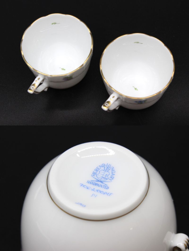 ヘレンド ミルフルール ペア 2客 カップ&ソーサー 箱 ヘレンド ミルフルール ペア 2客 カップ&ソーサー 箱