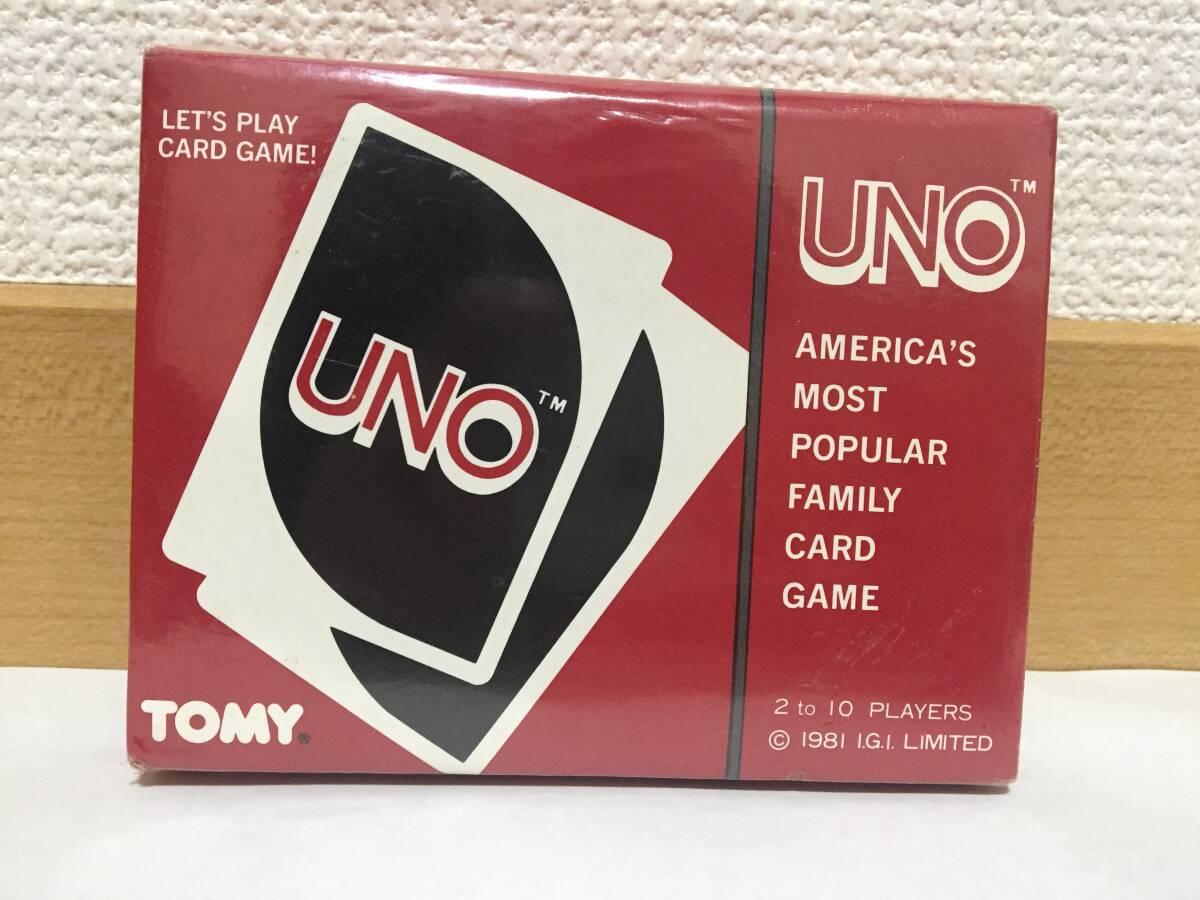 当時物 レア　初期 ウノ UNO トミー TOMY 1981 旧パッケージ_画像1