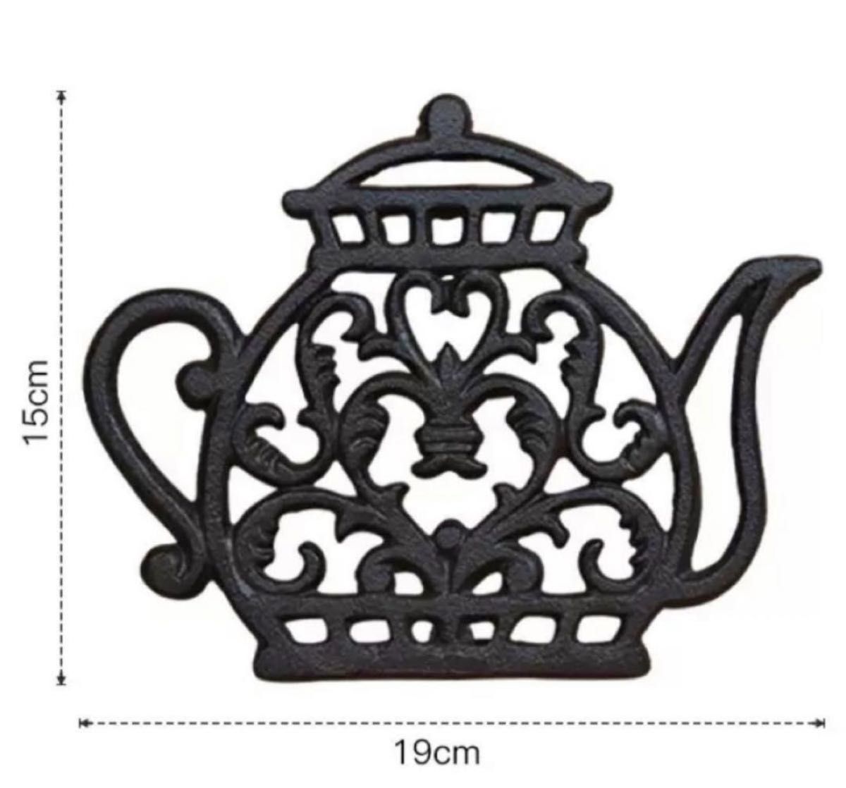 アイアン 鍋敷き アンティーク レトロ ティーポット キッチン 北欧